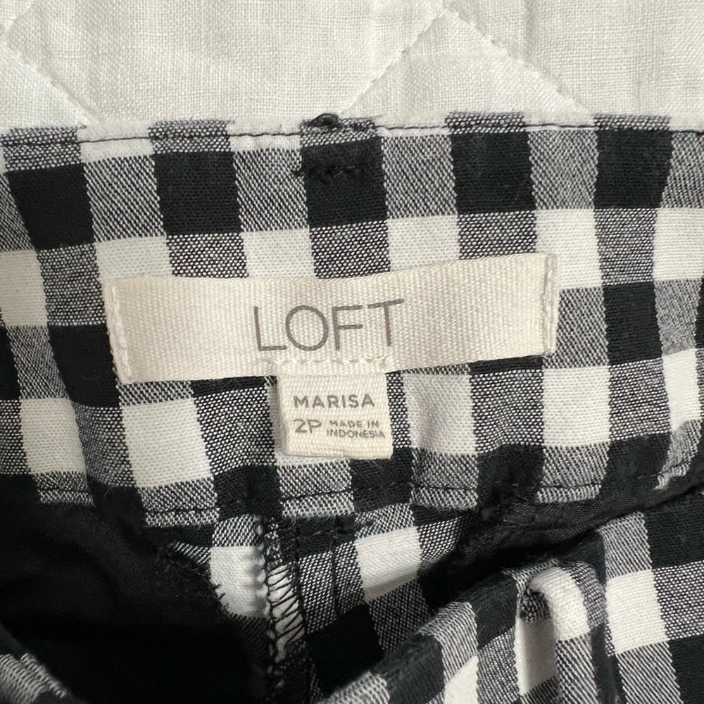 Loft Fashion Monochrome Check Capris